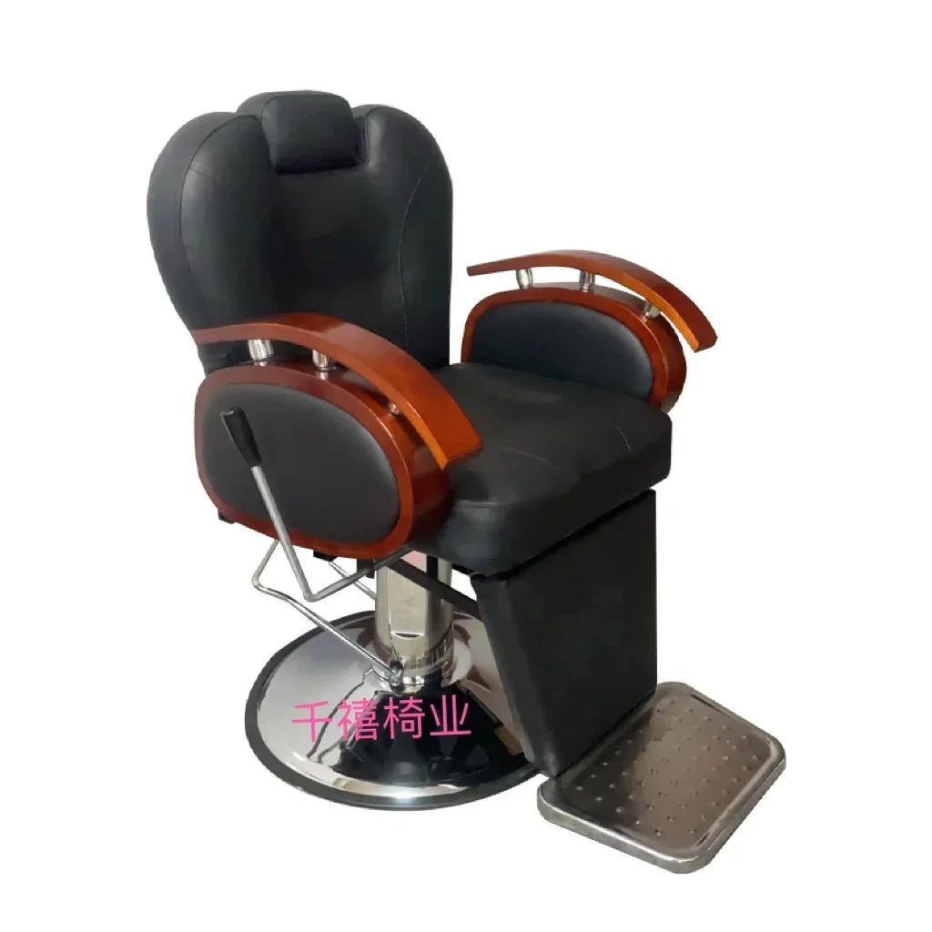 Modern Luxury Barber Chairs Nordic Vintage Lift Swivel Barber Chairs Hairdresser Comfort Commercial Furniture Sandalye FYBC