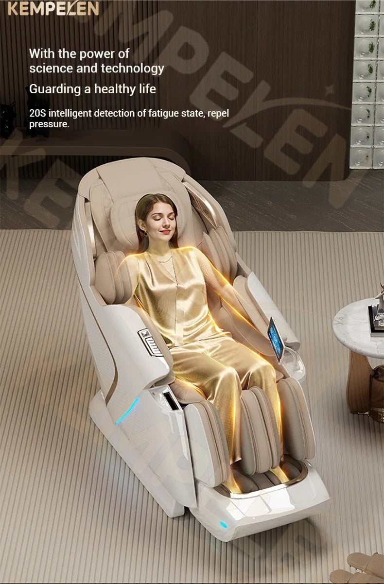 Flaggschiff 4D+3D Dual-Core Smart Massagesessel | KI-Zielerkennung & 149cm SL-Schiene | 6 Meditationsmodi & Zero Gravity Rocking