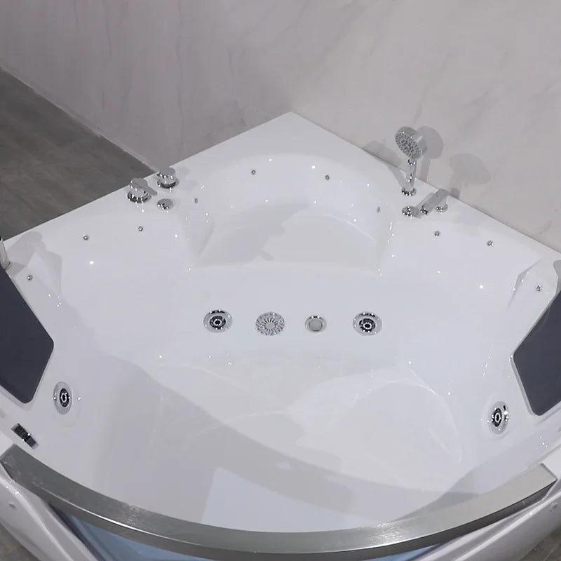 Triangular corner double home adult couple bath tub acrylic surfing massage thermostatic bathtub Foshan