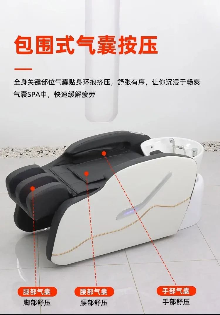 Kopfhautmassage-Shampoo-Bett Shampoo Waschen Friseurbecken Professionelle Ausrüstung Stuhl Chaise Friseursalon