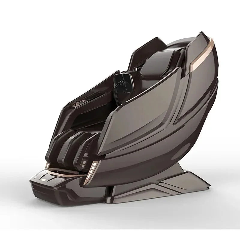 Massage Chair with Voice Control, Full Body Elastic Massage Chair with Voice Control, Heating, LCD Remote Control, Foot Rolle