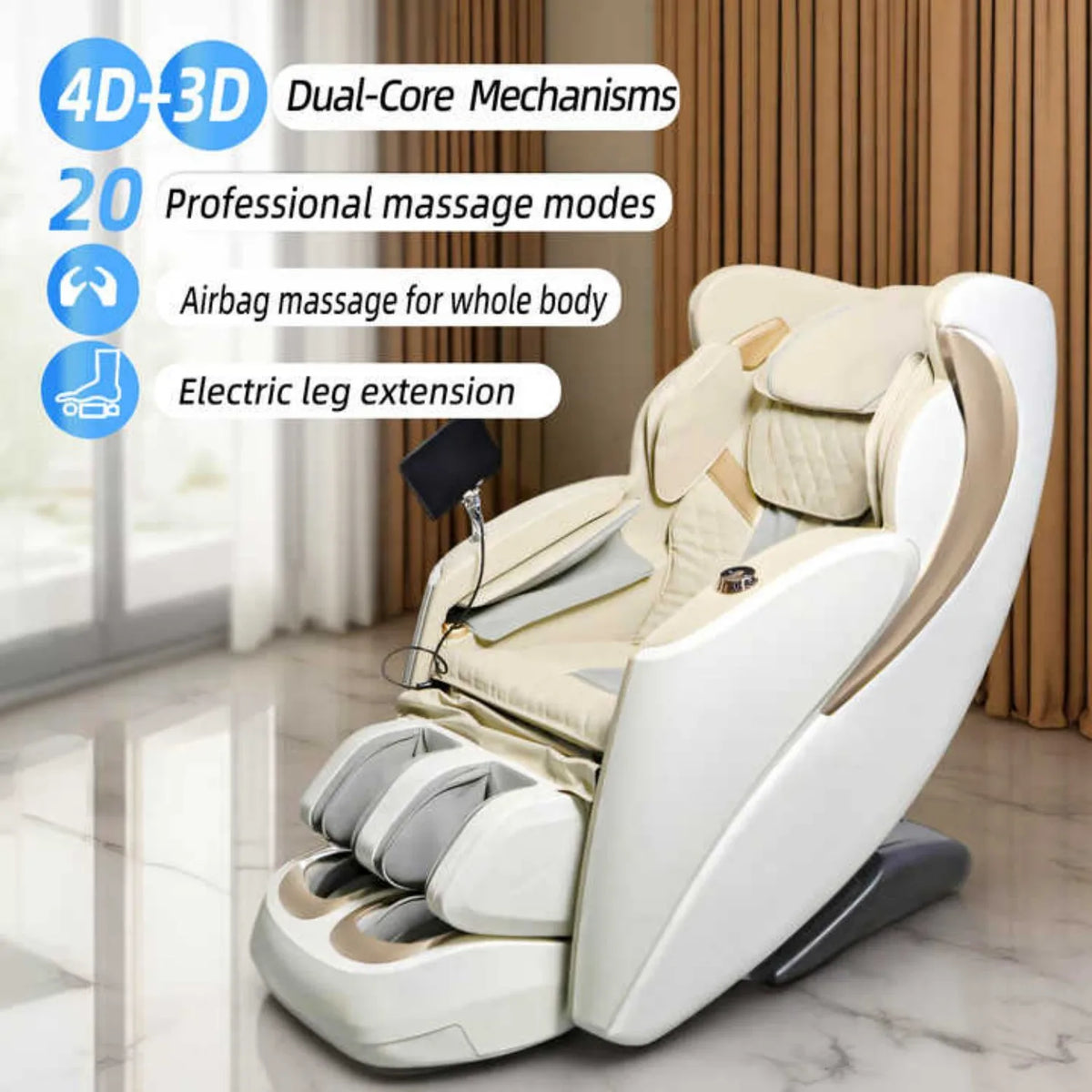 2025 Newest massage chair luxury 4D zero gravity Dual-core Full body Airbag Shiatsu Heating 3D Thai Stretch home Office chair