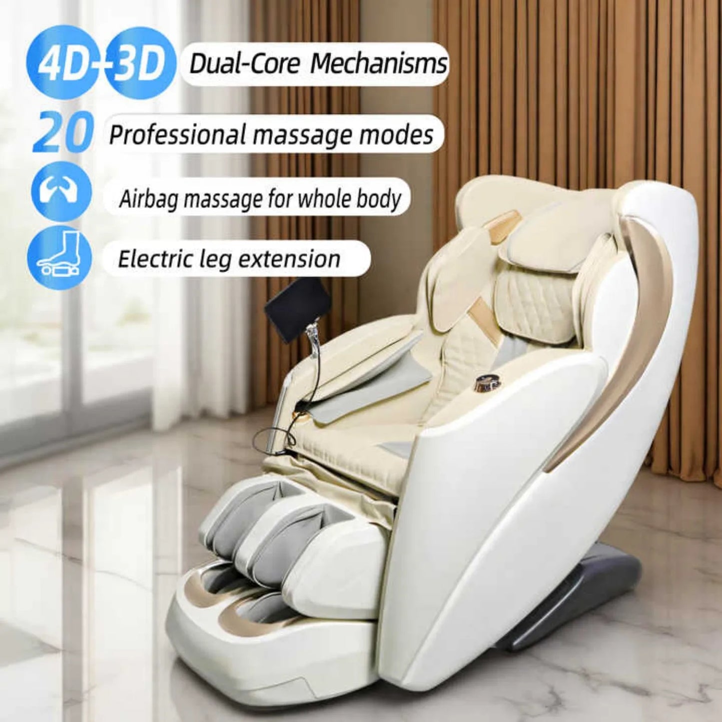 2025 Newest massage chair luxury 4D zero gravity Dual-core Full body Airbag Shiatsu Heating 3D Thai Stretch home Office chair