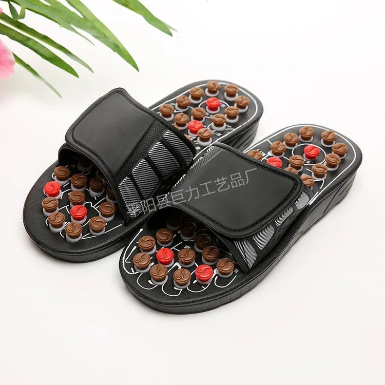 Acupoint Massage Slippers Massager Shoes For Feet Unisex Home Flip Flop Health Care Rotating Feet Chinese Acupressure