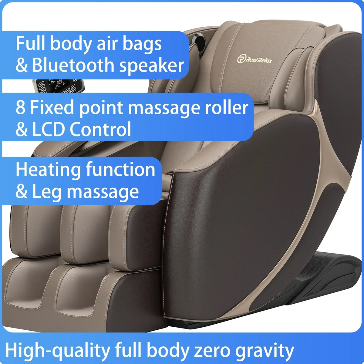 BS06New Design Remote Control Electric Luxury AI Voice Heating Full Body Home Massage Chair with Vibration and Musical Function