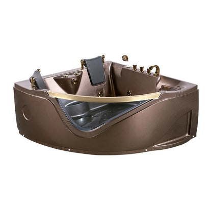 Badezimmerwand-Eck-Whirlpool Badewanne Chromotherapie Indoor Spa Doppel Personen Surf-Massagebadewanne
