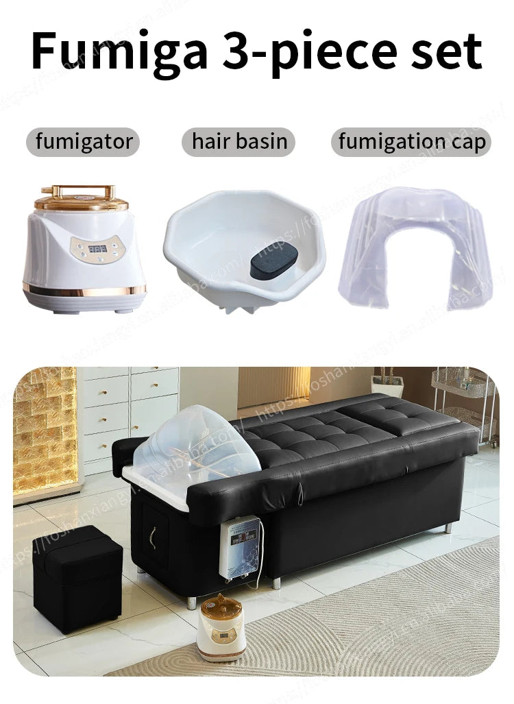 Friseur-Haarwaschbecken Head Spa Bett Rückenlift Thai-Massagestuhl Pedikürstuhl Shampoofunktionsbett