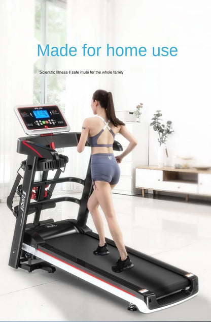 Tragbares Heimtrainer Elektrisches Laufband Zusammenklappbar, aus Stahl, motorisiert, LED-Bildschirm, LED-Anzeige, Herzfrequenzfunktion für Laufen & Fitness