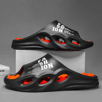 Herren-Mode-Massage-Slipper, Indoor/Outdoor-Sandalen, Strand-Flip-Flops, dicke Sohle, Herren-Slides, Sommer-rutschfeste Herren-Dusch-Slipper