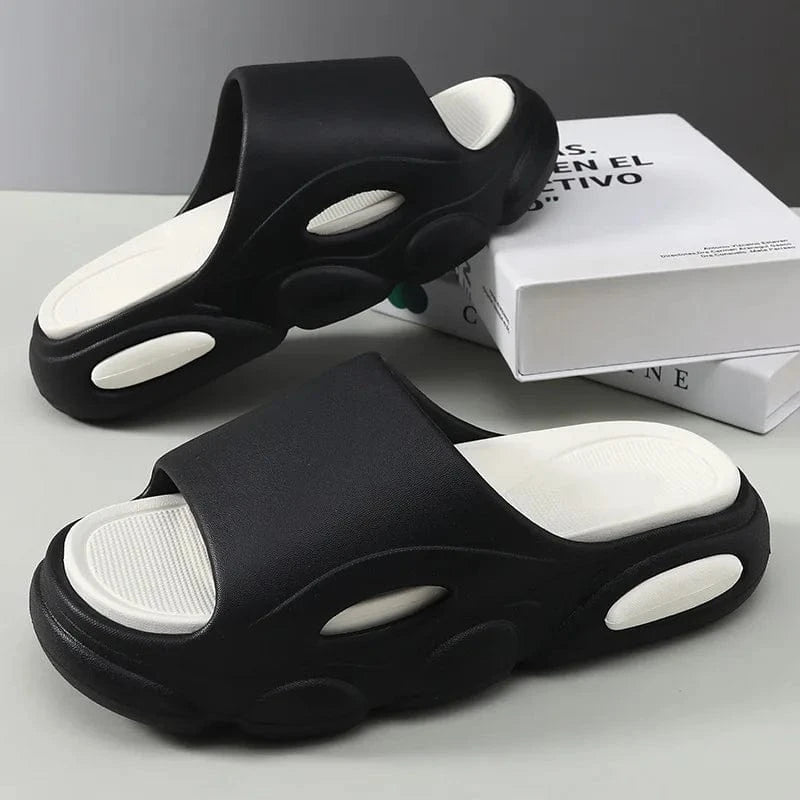 Men's Cloud Slides – Unisex Summer Platform Sandals, Soft & Non-Slip House Slippers for Bathroom, Beach &amp; Outdoor Use