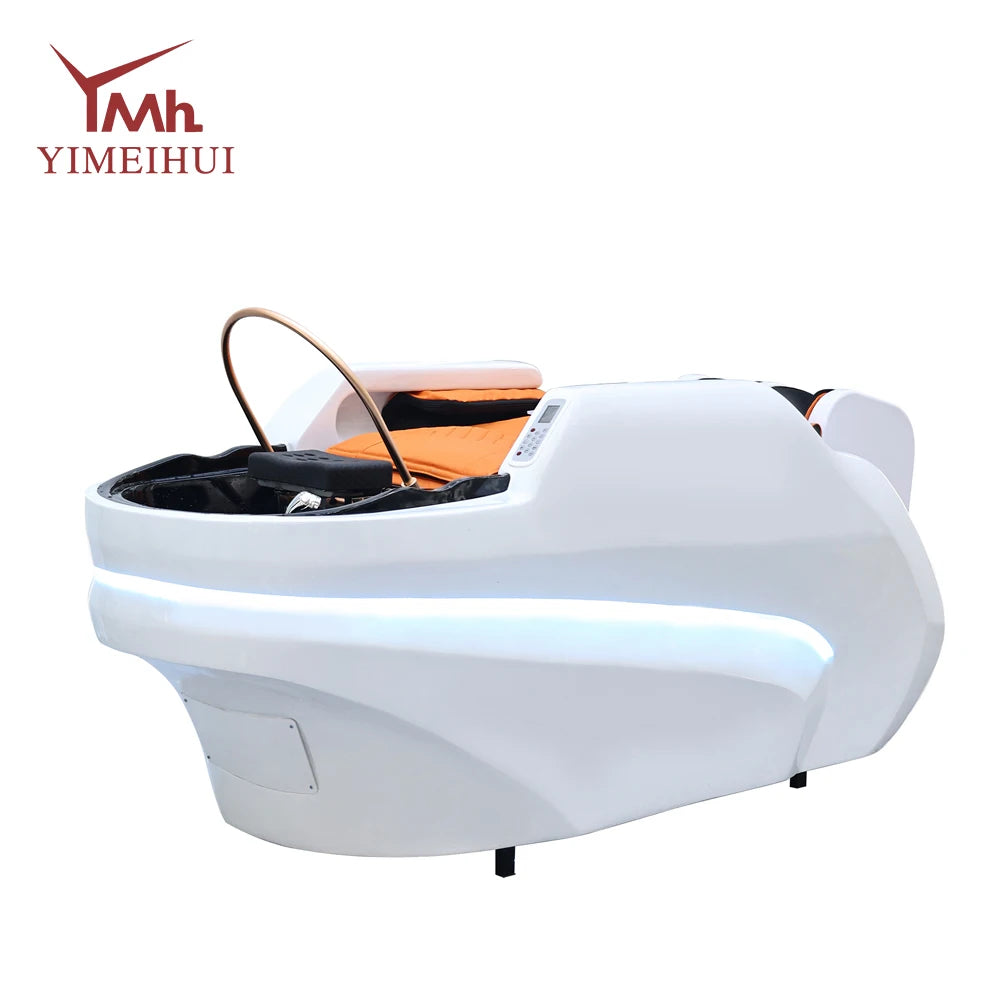 Luxuriöses professionelles Gesundheits-Shampoo-Bett, Spa-Kopf-Wassertherapie, elektrisches Massage-Shampoo-Bett