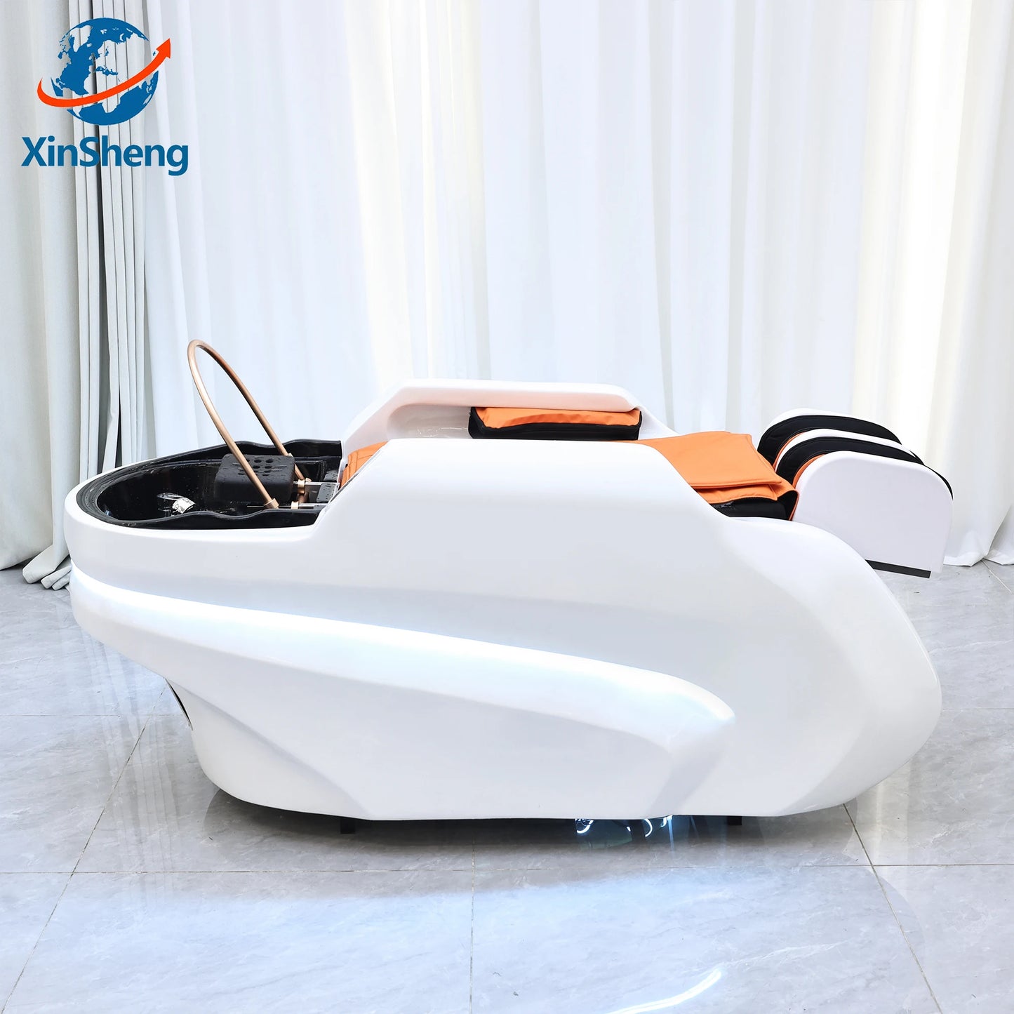 XinSheng Integriertes Haarwasch- und Massagebett mit Kopf-SPA-Begasungsmaschine Friseursalon Kommerzielles elektrisches Möbel