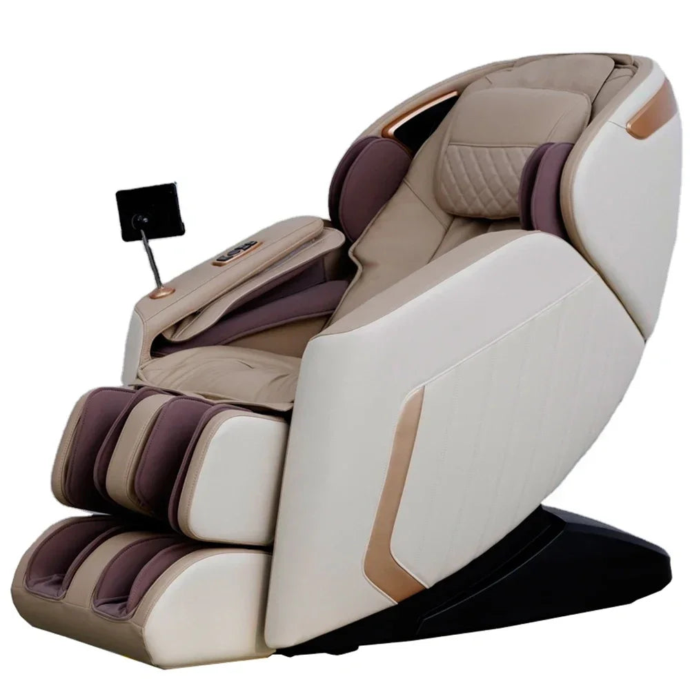2021 4D Massagesessel Schwerelosigkeit schwarz mit Wadenmassage