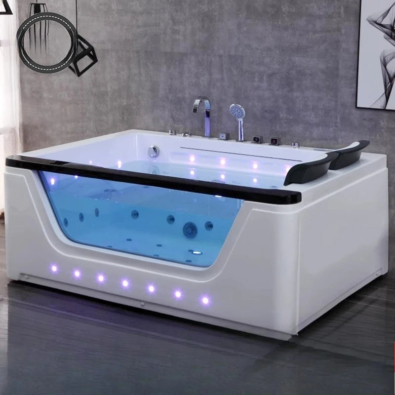 Große Wasserfall-Surfing-Jacuzzi-Acrylbadewanne kleine Wohnung, freistehende Badewanne für den Haushalt mit konstanter Temperatur