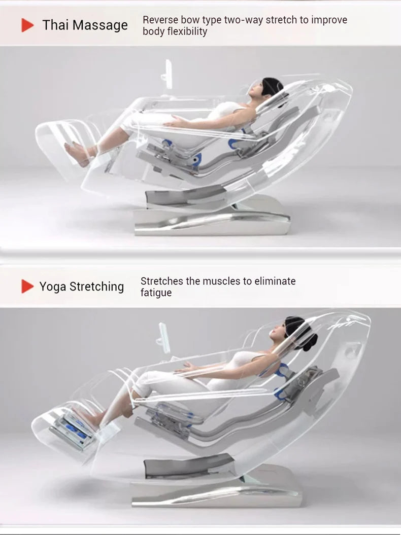 2025 Newest massage chair luxury 4D zero gravity Dual-core Full body Airbag Shiatsu Heating 3D Thai Stretch home Office chair