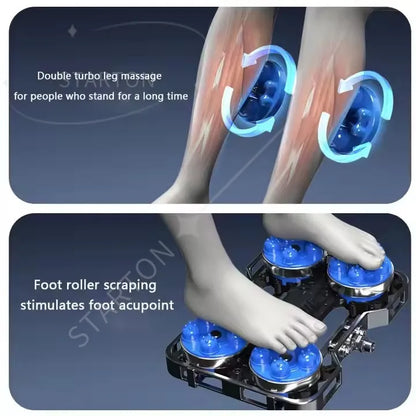 Home Use Smart Automatic Full Body SL Track Massage Chair with 3D Robot Arm Body Manipulator Long Rail PU Leather Material