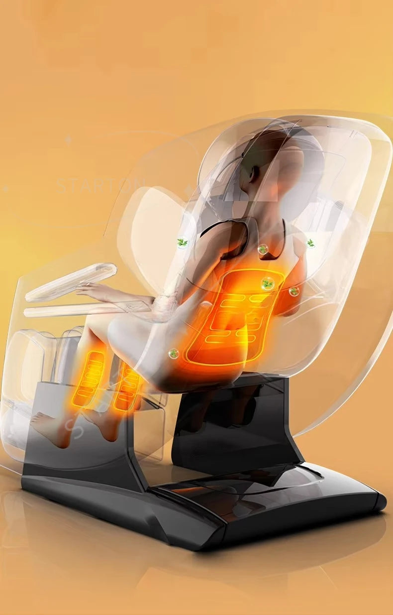 Multifunktionaler 4D 3D Zero-Gravity-Massagesessel Körper Fuß Nacken Bein Shiatsu Luftdruck Körperschonend & Komfortabel