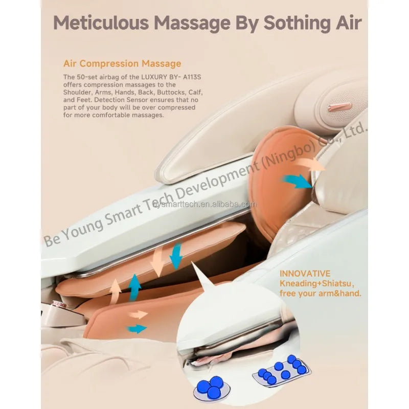 [2026] Chaise de massage de bureau intégrale ultra-confortable et robuste 6D, divers modes de massage, fonction zéro gravité, directement de l'usine