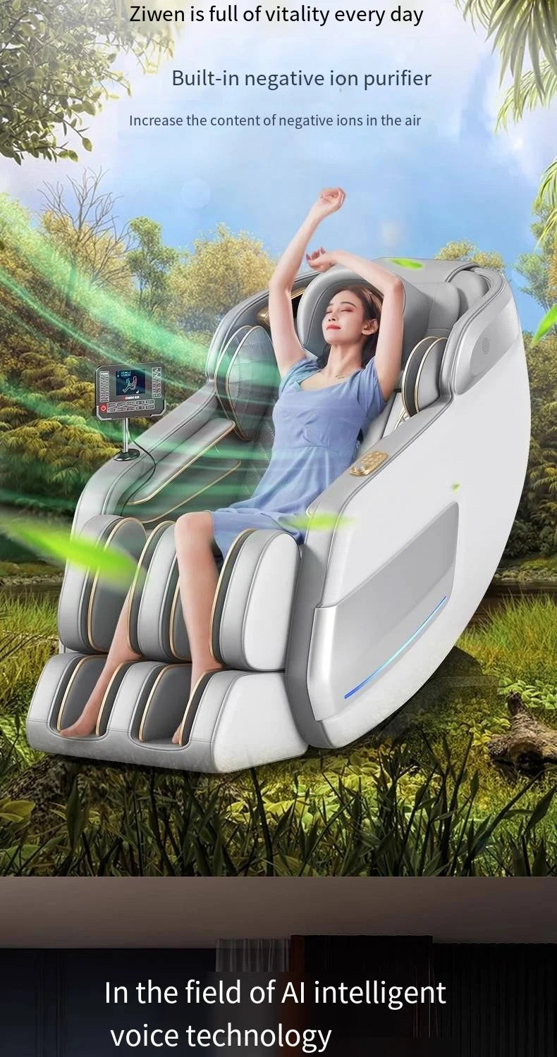 Elektrisches Sofa Luxus Shiatsu Kneten Heiztherapie Luftdruck Massage Sessel 4D Massagesessel mit Touchscreen