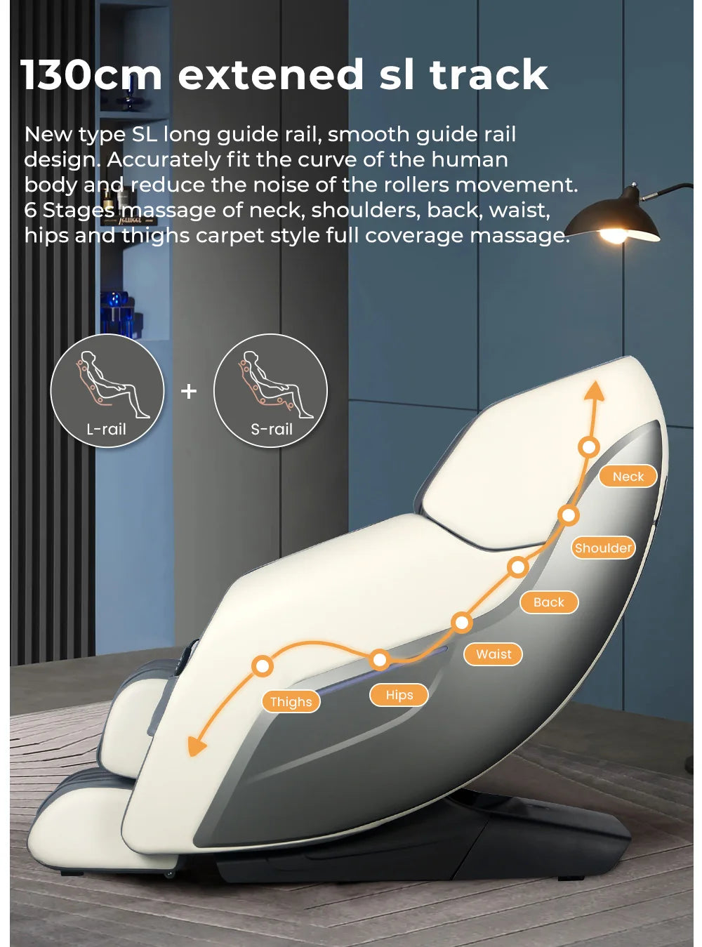 Intelligenter Ganzkörper-Scan-Akupunkturpunkte-Stimulation KI-Ganzkörperprogramm-Massagesessel für zu Hause