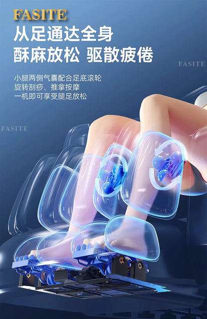 Massagesessel Home Intelligent Multifunktional Ganzkörper Automatisch Elektrisch Schwerelosigkeit Raumkapsel Führungsschiene