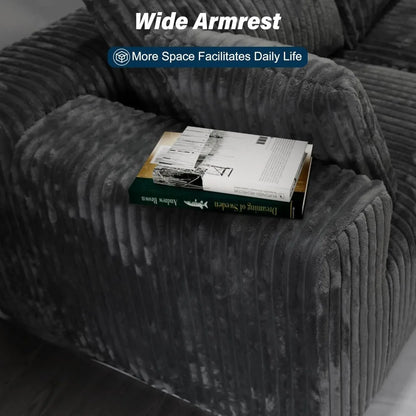 3-Sitzer Ecksofa mit tiefer Sitzfläche, 256 cm Cloud Sektionalsofa mit Chaiselongue, gemütliches modulares Schlafsofa,