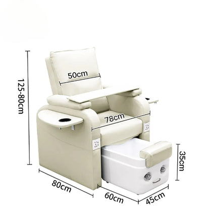 Fußbad-Nagelstuhl Pediküre-Stühle Salon SPA Fußmassage Maniküre Möbel Sofa Material mit elektrischer Rückenlehne