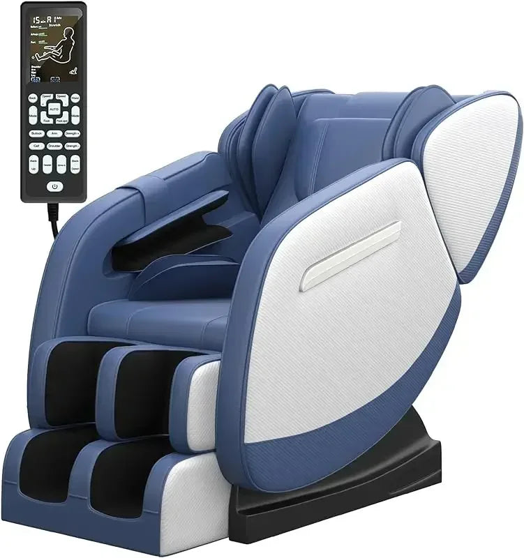 Beheizter Ganzkörper-Massagesessel mit Schwerelosigkeitsfunktion, Braun und Gold