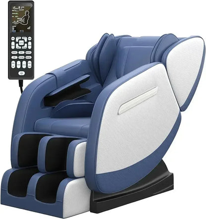 Beheizter Ganzkörper-Massagesessel mit Schwerelosigkeitsfunktion, Braun und Gold
