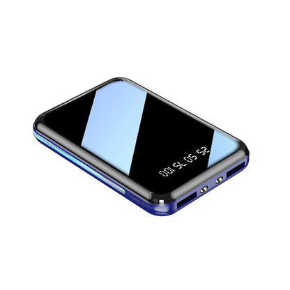 Mini Power Bank – Portable Mirror Screen External Battery with LED Digital Display, Fast Charging for SmartPhone