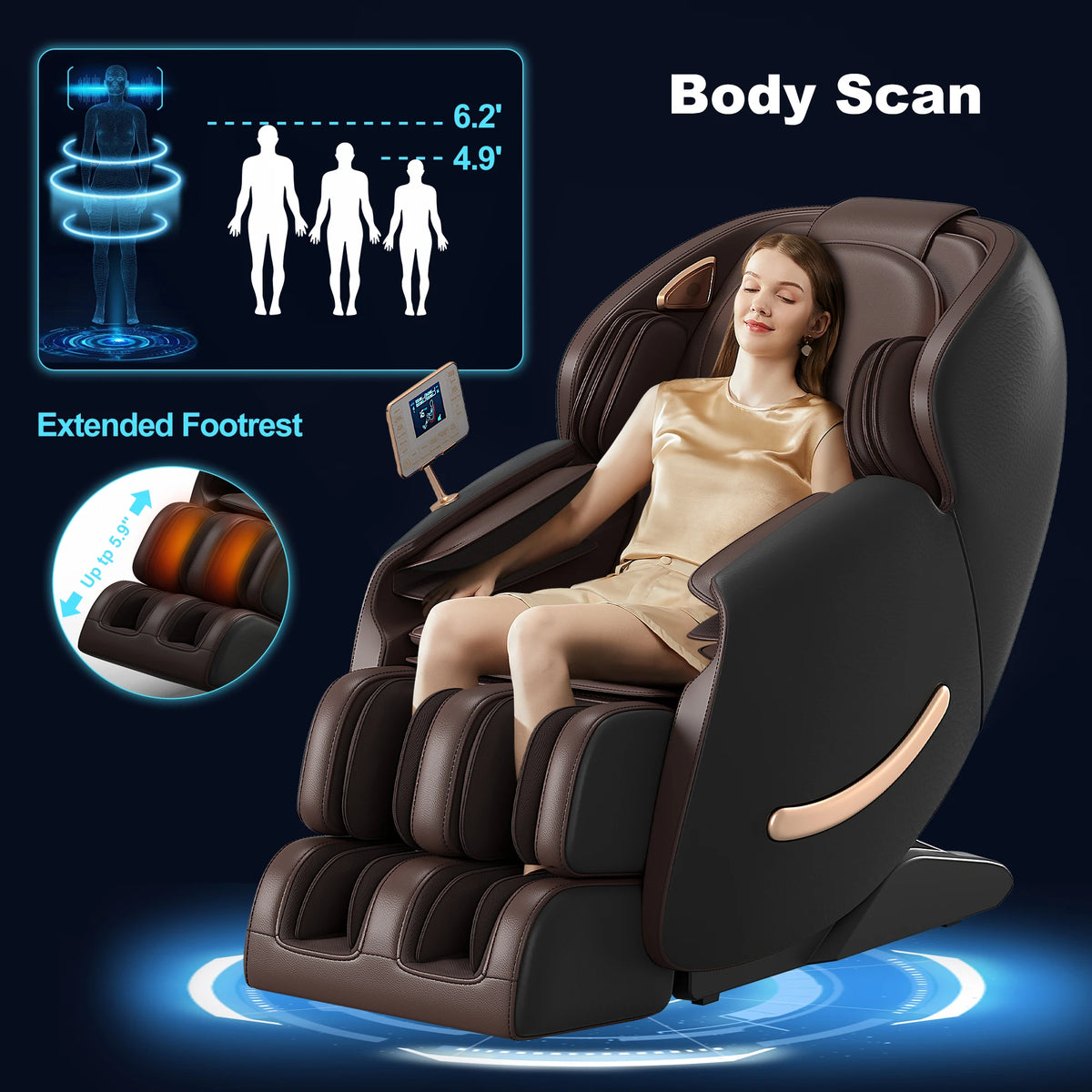 USA Local Delivery  3D Airbag Zero Gravity full body Massage Chair Home 3D Foot Roller Shiatsu Office Chair