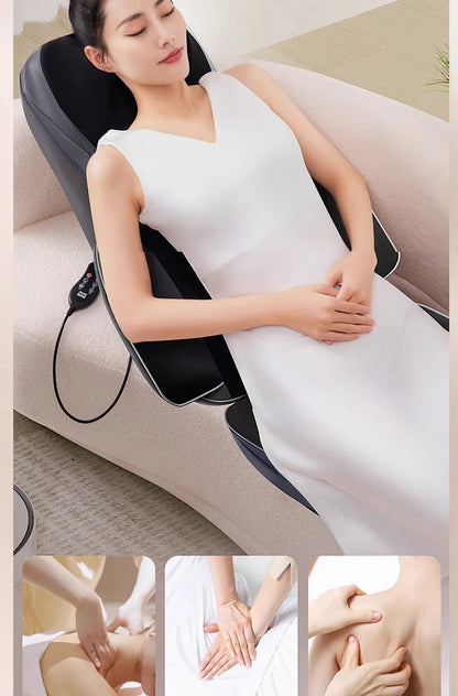 Shiatsu Neck Back Massager with Heat, 2D ro 3D Kneading Massage Chair Pad, Adjustable Compression Seat Massager for Full Body