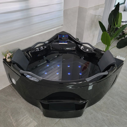 Black Acrylic Massage Bath Tubs Bathtubs & Whirlpools Corner Massage Bathtub Hot Tub for Soaking