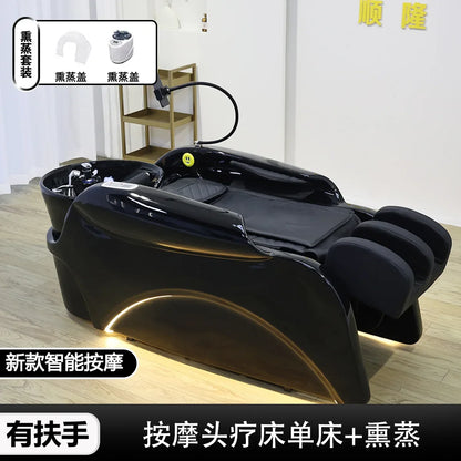 06Qualität Multifunktionales automatisches intelligentes elektrisches Shampoo-Bett Spezial-Massage-Shampoo-Bett für Schönheitssalon