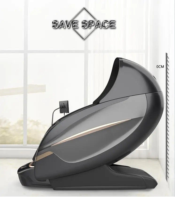 OSKOR 4D Zero Gravity Massagesessel Ganzkörperkabine mit Schlafhaube – Shiatsu-Massagesessel mit Wärme-Körperscan-SL-Schiene