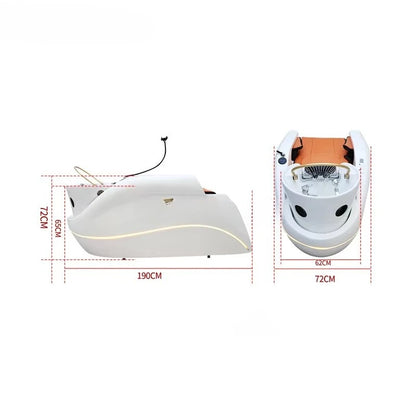 Professional Electric Massage Lay Down Water Circulation Head Spa Massage Bed for Hair Salon