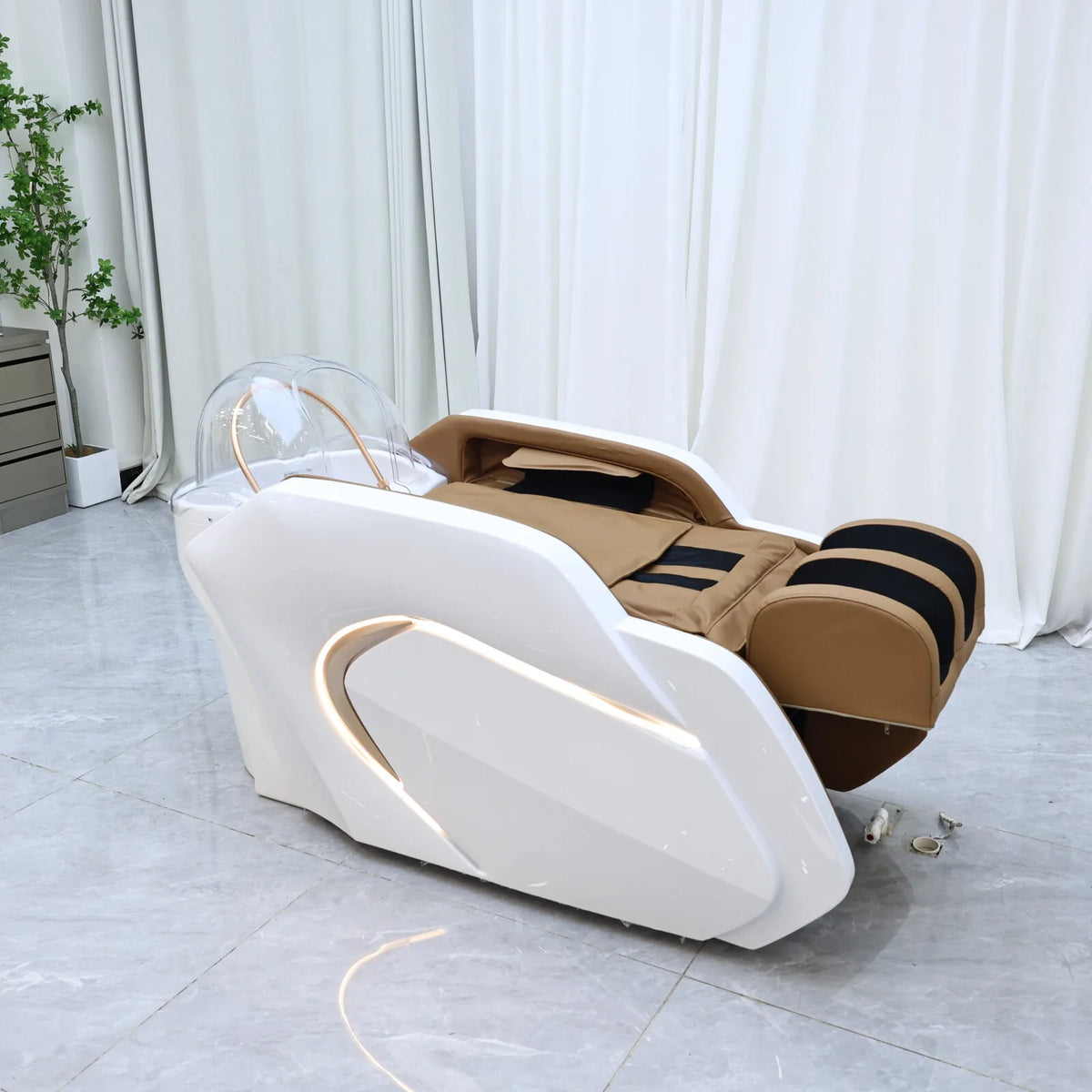 Friseur-Waschbecken für anspruchsvolle Gegenden, elektrisches Massagebett, Haarwaschbecken, Shampoo-Waschbecken, High-End-Friseursalon-Möbel