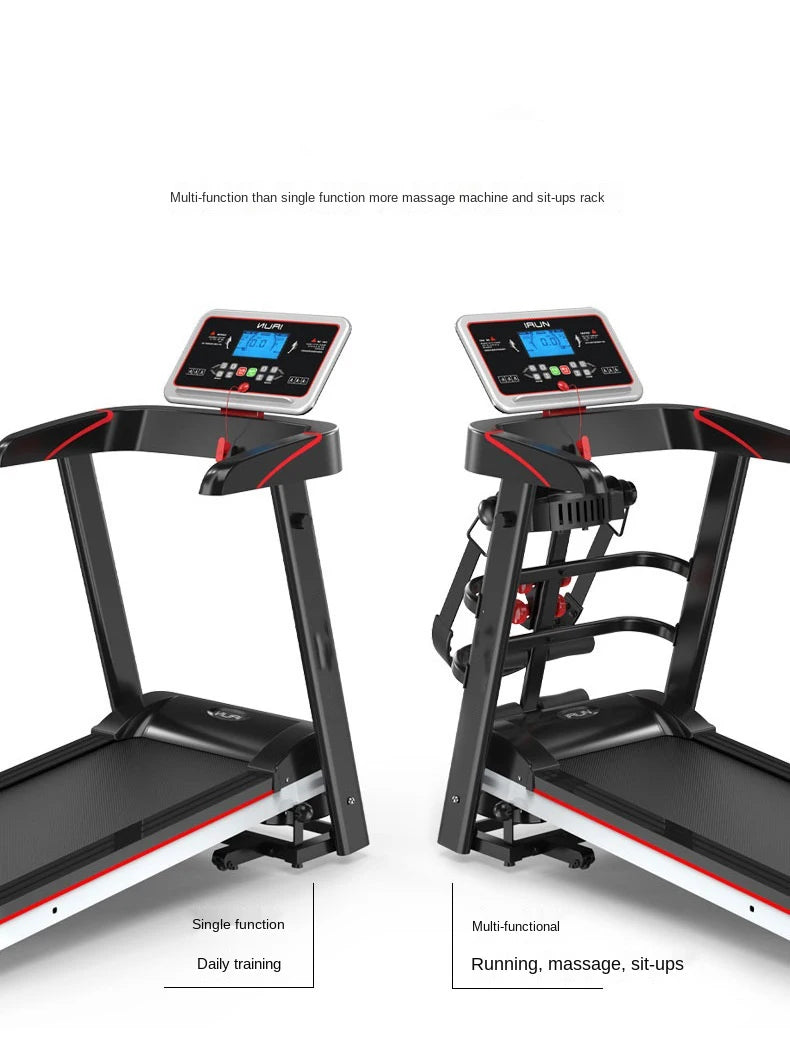 Tragbares Heimtrainer Elektrisches Laufband Zusammenklappbar, aus Stahl, motorisiert, LED-Bildschirm, LED-Anzeige, Herzfrequenzfunktion für Laufen & Fitness