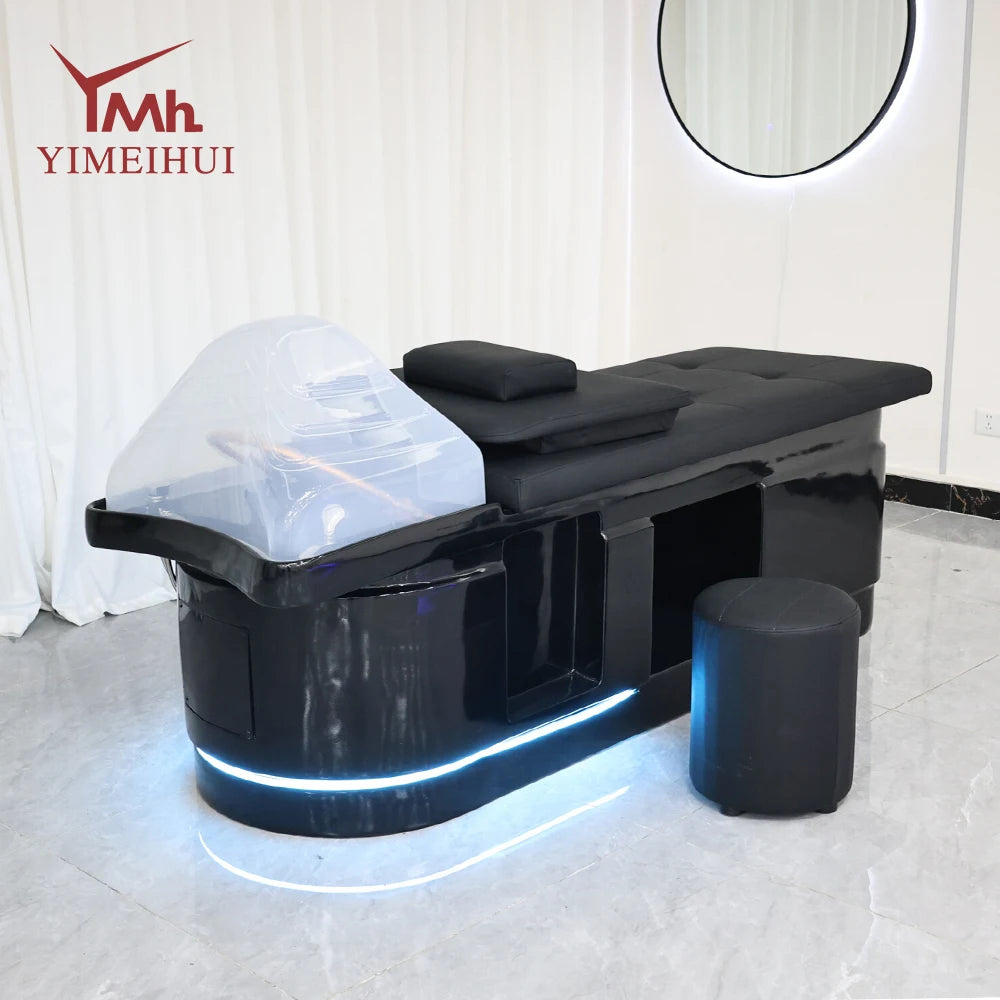 Japanisches Head Spa Bett mit Wasserkreislauf & Begasung für Salon, Spa Haarwaschmassagebett, 1 Jahr Garantie