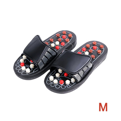 A Pair Of Acupoint Massage Slippers For Both Men And Women, Chinese Style Acupoint Rotating Foot Massage Shoes, Unisex Style
