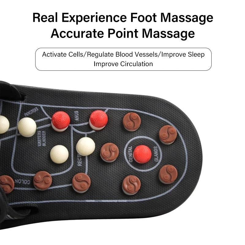 Home Damen Herren Fuß-Akupressur-Fußmassage-Hausschuhe Shiatsu-Sandalen Fuß-Akupressur-Therapie rotierende Fußmassage-Schuhe