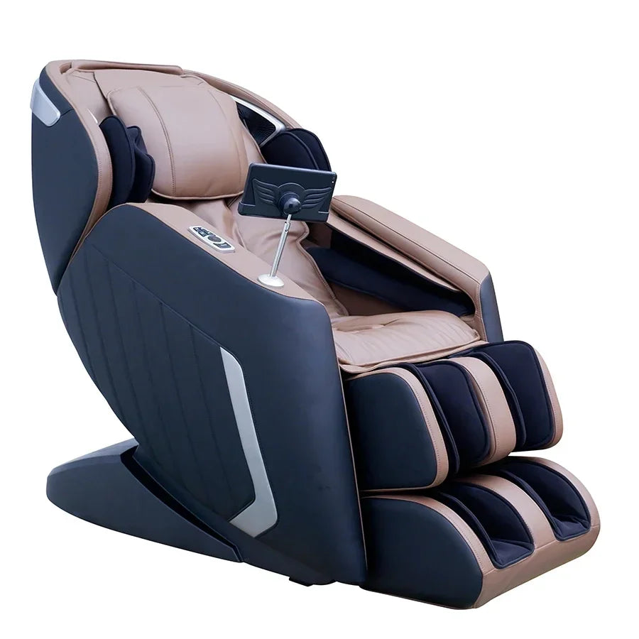 2021 4D Massagesessel Schwerelosigkeit schwarz mit Wadenmassage