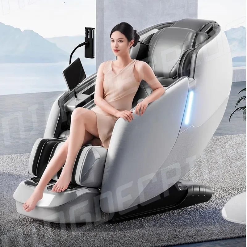 Luxury 4D SL Track 3D Zero Gravity Massage Chair Modern High End Electric Dual Core Zero Gravity Full Body  Massage Chair
