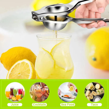 Stainless Steel Lemon Squeezer – Manual Citrus Juicer for Lemons, Oranges &amp; Limes