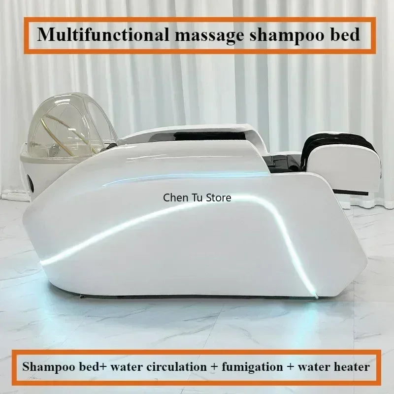 Headspa Massageliege Wasser Gewerbliche Shampoostuhl Spa Haarvorrat Japanischer Jet Mobilität Friseursalon Duschmöbel