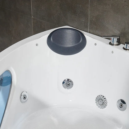 Dreieckige fächerförmige Acryl-Badewanne für Zuhause, Hotel, Paare, Erwachsene, Doppel-Whirlpool-Massage-Badewanne