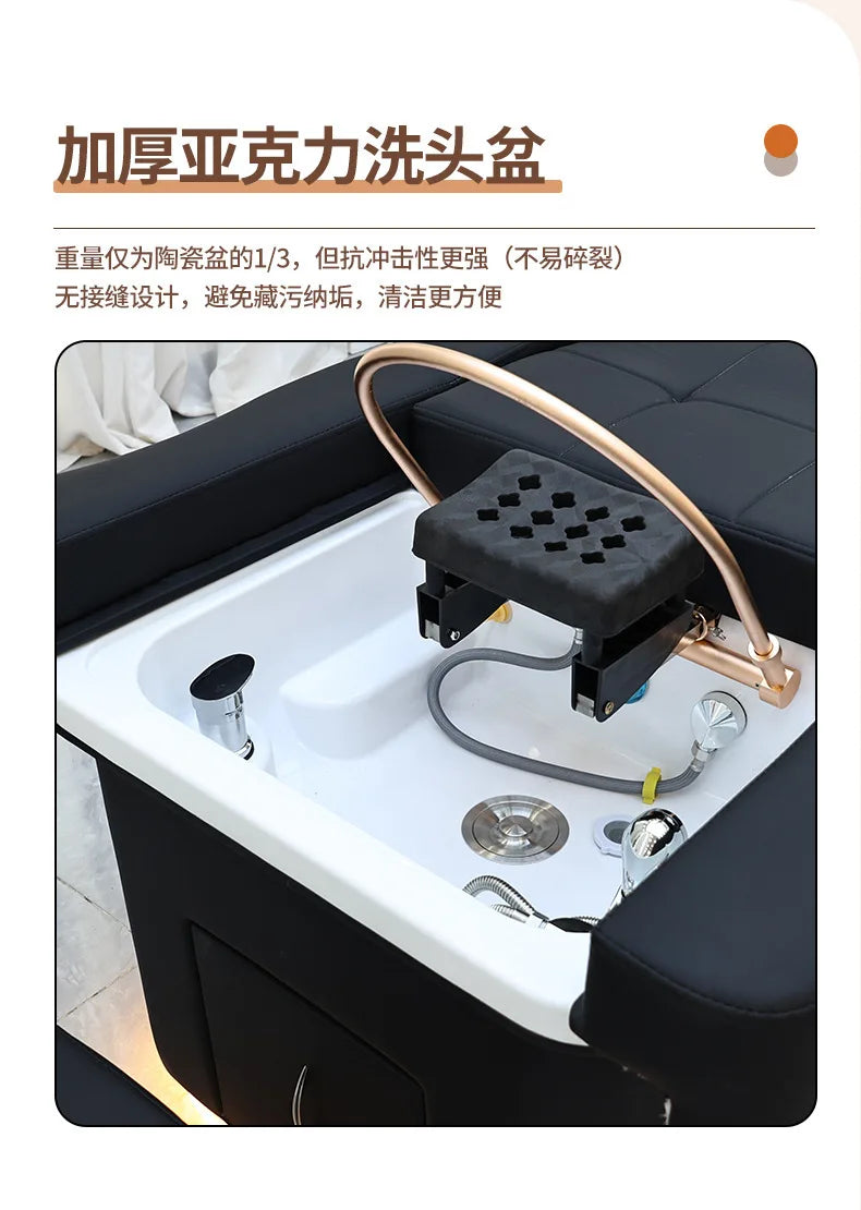 CZ  Electric Adjustable Foot Spa Beauty Shampoo Bed Massage Foot Soak Automatic Up and Down Foot Bath Health Salon