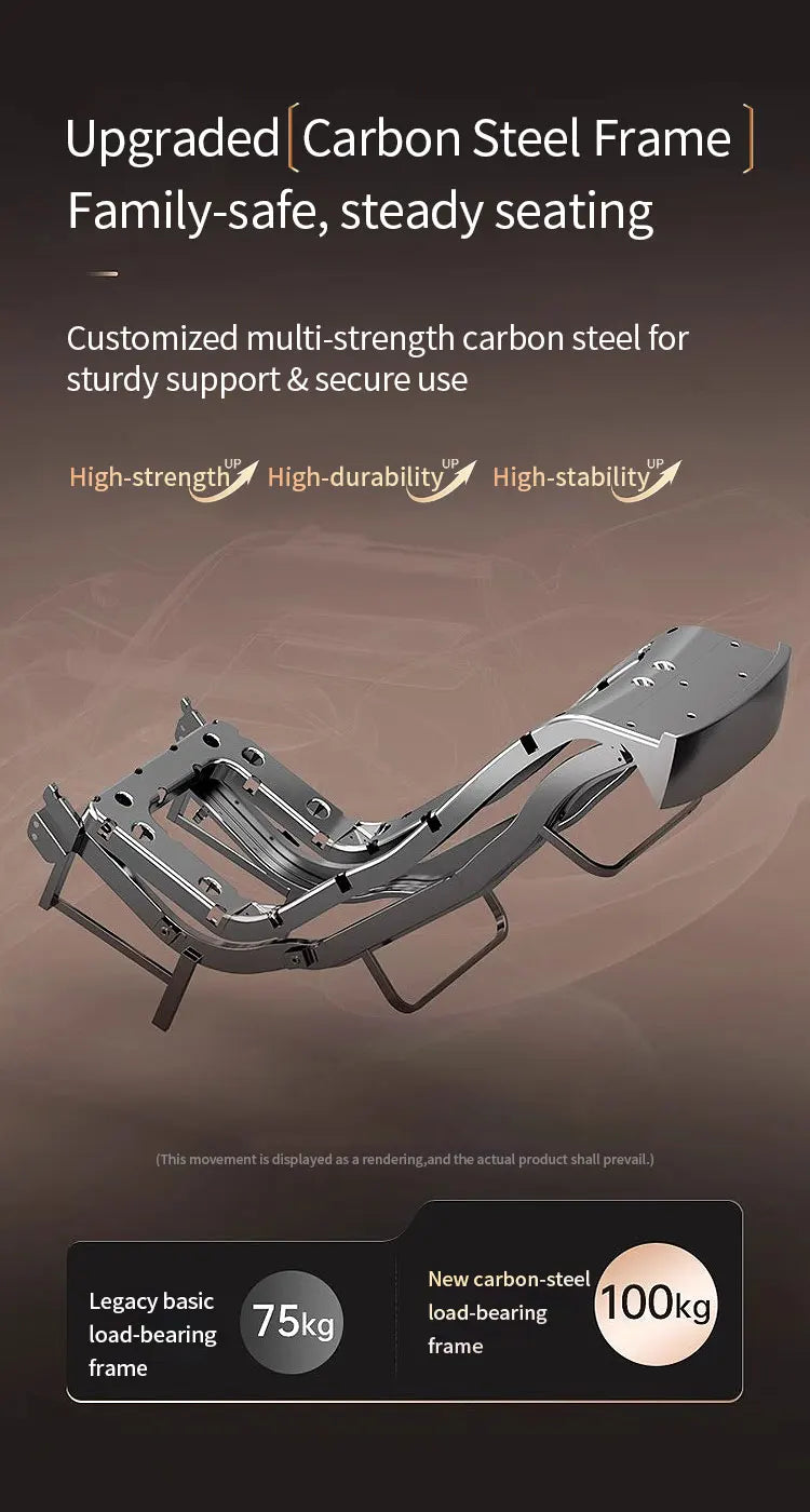 Zero Gravity Luxus Shiatsu Ganzkörper-Luftstreckungs-Doppelkern-Massagesessel