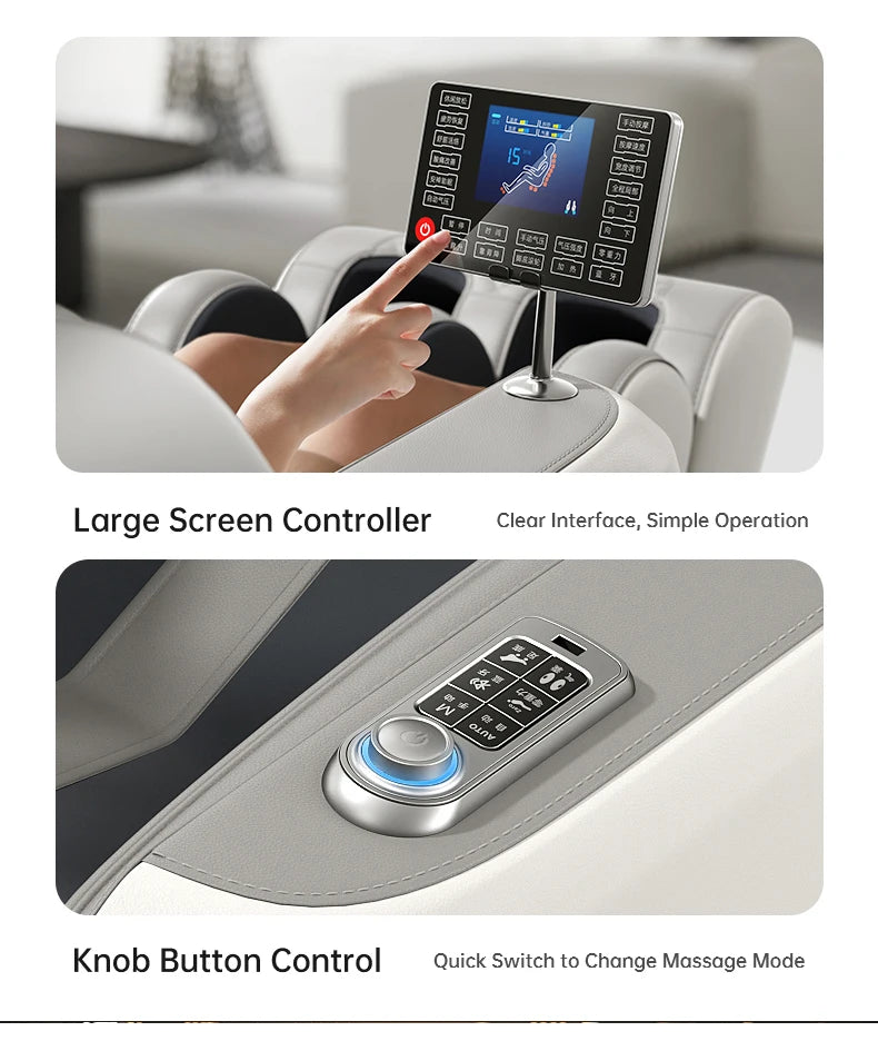 High-End Black 3D Zero Gravity Massage Sofa Chair Quickly Relieves Body Fatigue With Air Pressure Technology