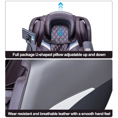 Full Body Massage Chair with Zero Gravity, Massage Chair Recliner with Heating, Airbags, Bluetooth Speaker, Foot Roller 110/220V